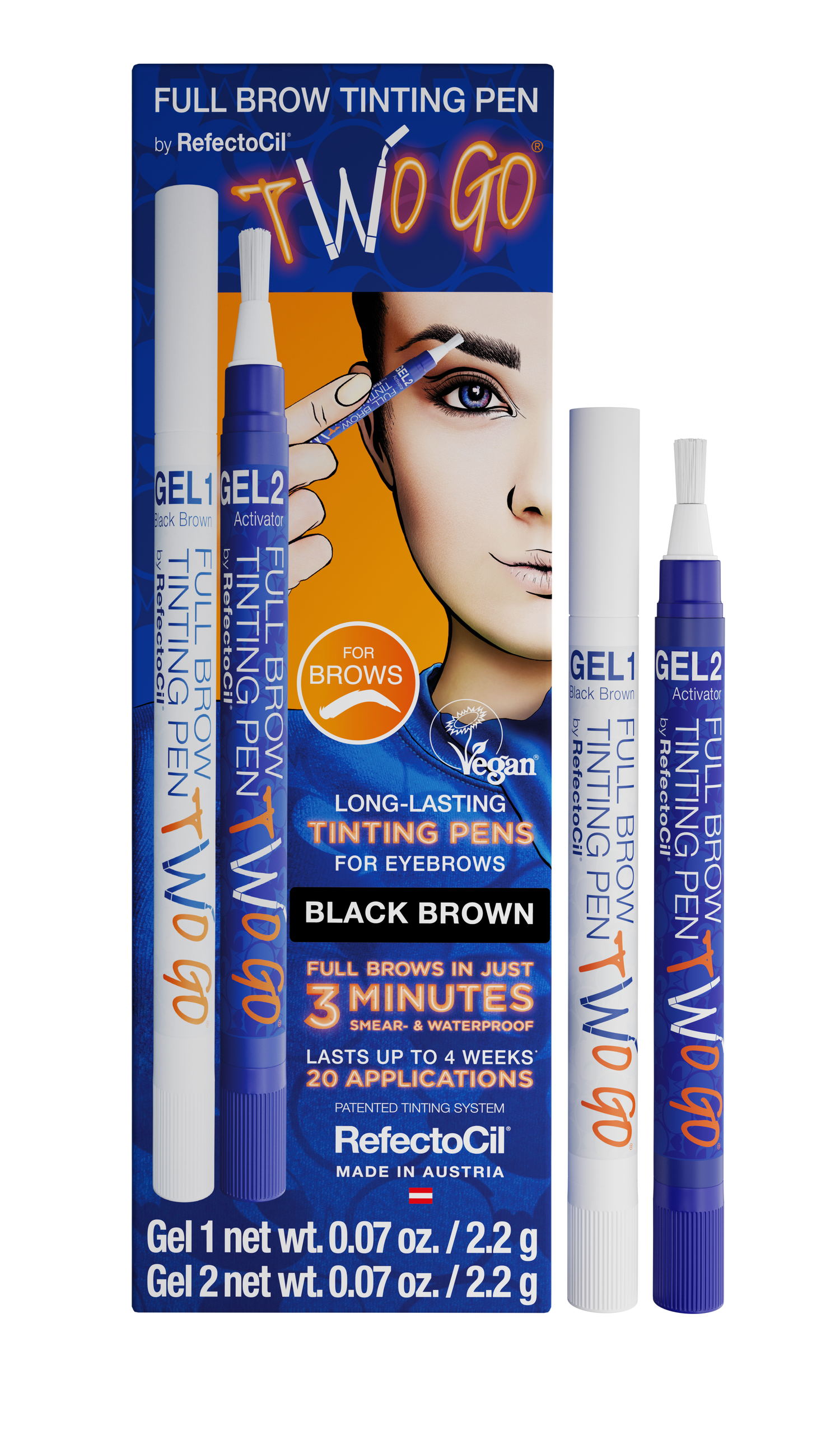 RefectoCil Two Go Brow Pen – Black Brown