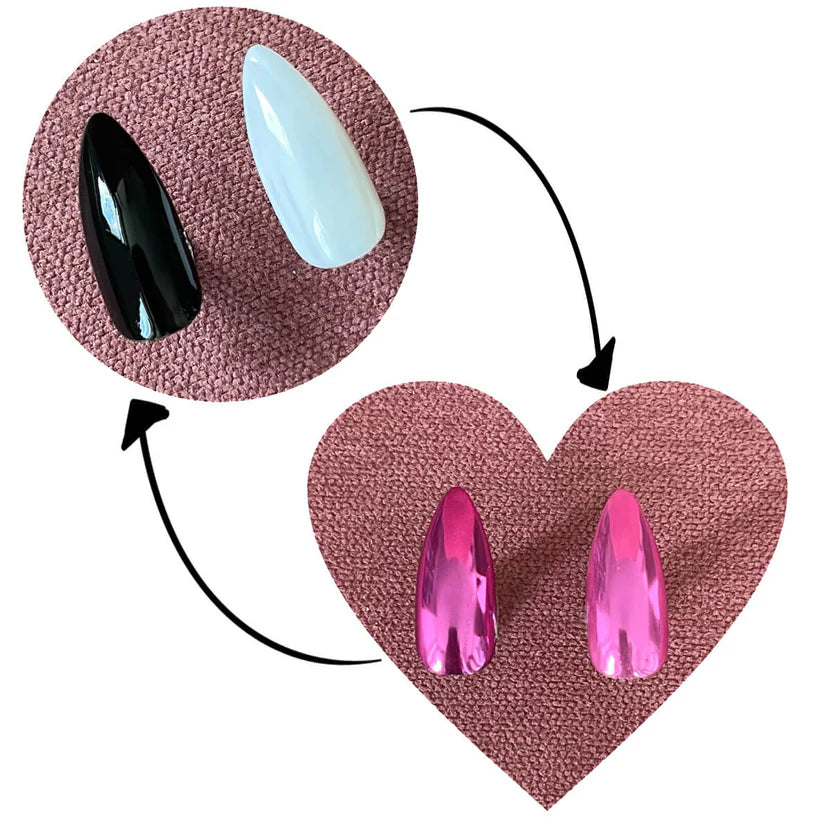 Mini Mani Moo! Chrome Powder - Hot Pink - .05 oz. (1.5 gr) - PinkPro Beauty Supply