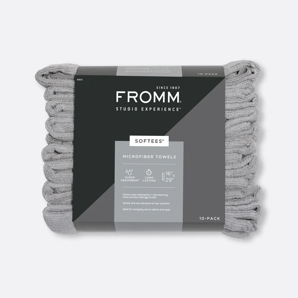 Fromm Softees Microfiber Towels - 10 Pack - Grey