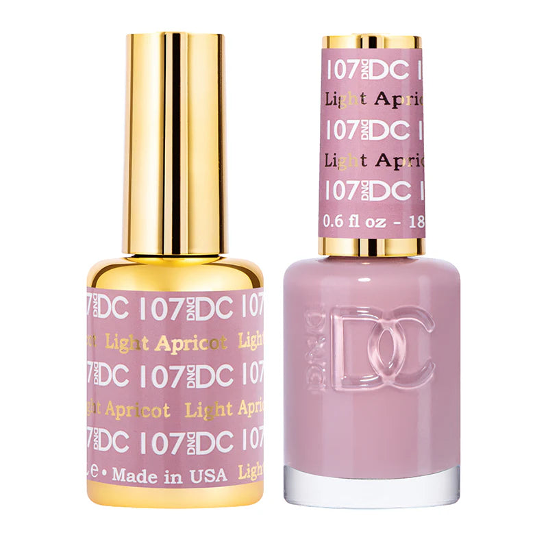 DND DC Duo Light Apricot  #107 .6oz. - PinkPro Beauty Supply