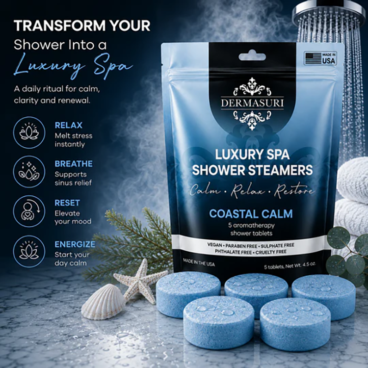 Dermasuri Shower Steamer - Coastal Calm