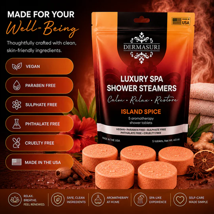 Dermasuri Shower Steamer - Island Spice
