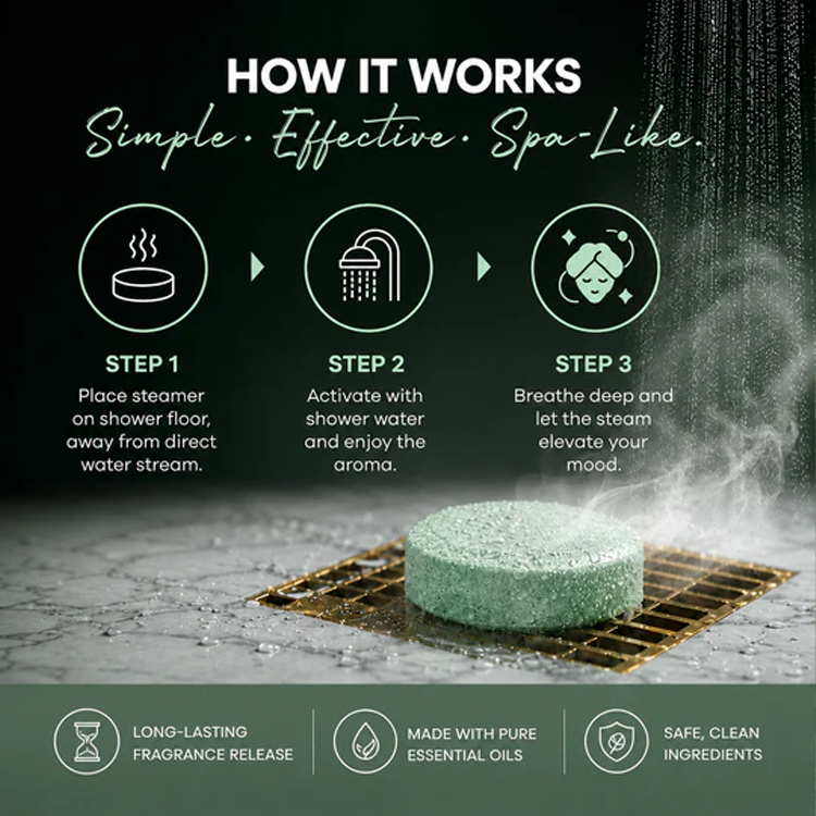 Dermasuri Shower Steamer - Eucalyptus Mint