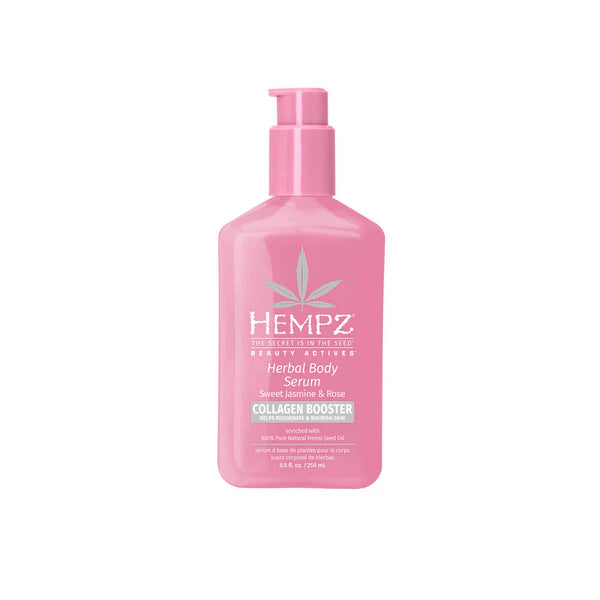 Hempz Sweet Jasmine & Rose Herbal Body Serum with Collagen Booster - 8.5 oz. - PinkPro Beauty Supply