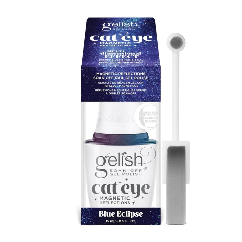 Gelish Soak-Off Gel Polish Magnetic Cat Eye - Blue Eclipse 0.5 oz. - PinkPro Beauty Supply
