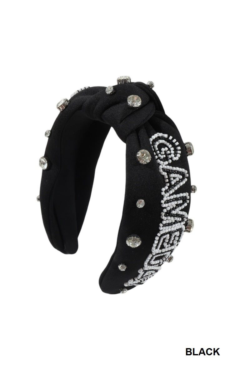 Game Day Headband Rhinestone - Black PinkPro Beauty Supply