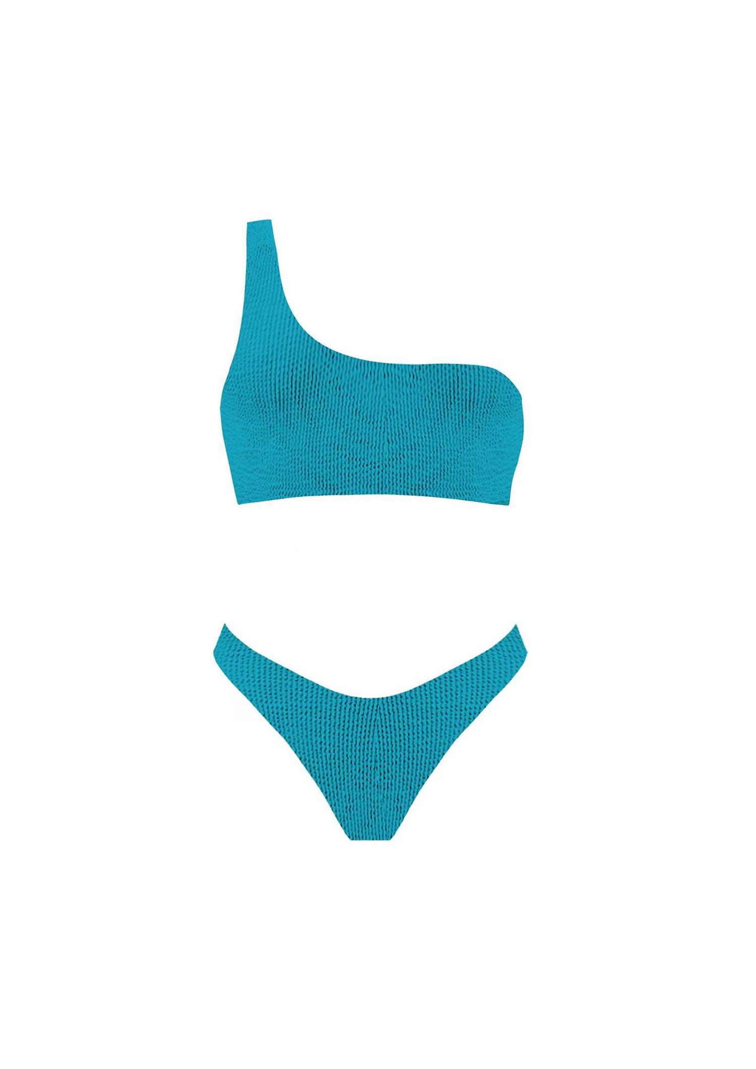 Swimsuit Bikini One Shoulder Blue - PinkPro Beauty Supply