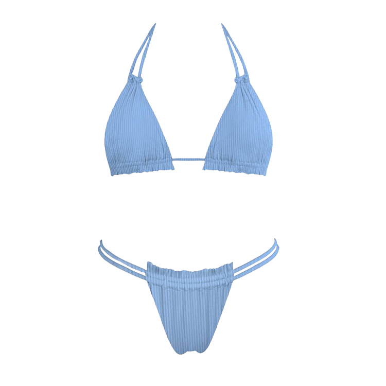 Swimsuit Bikini Shell Top Baby Blue - PinkPro Beauty Supply