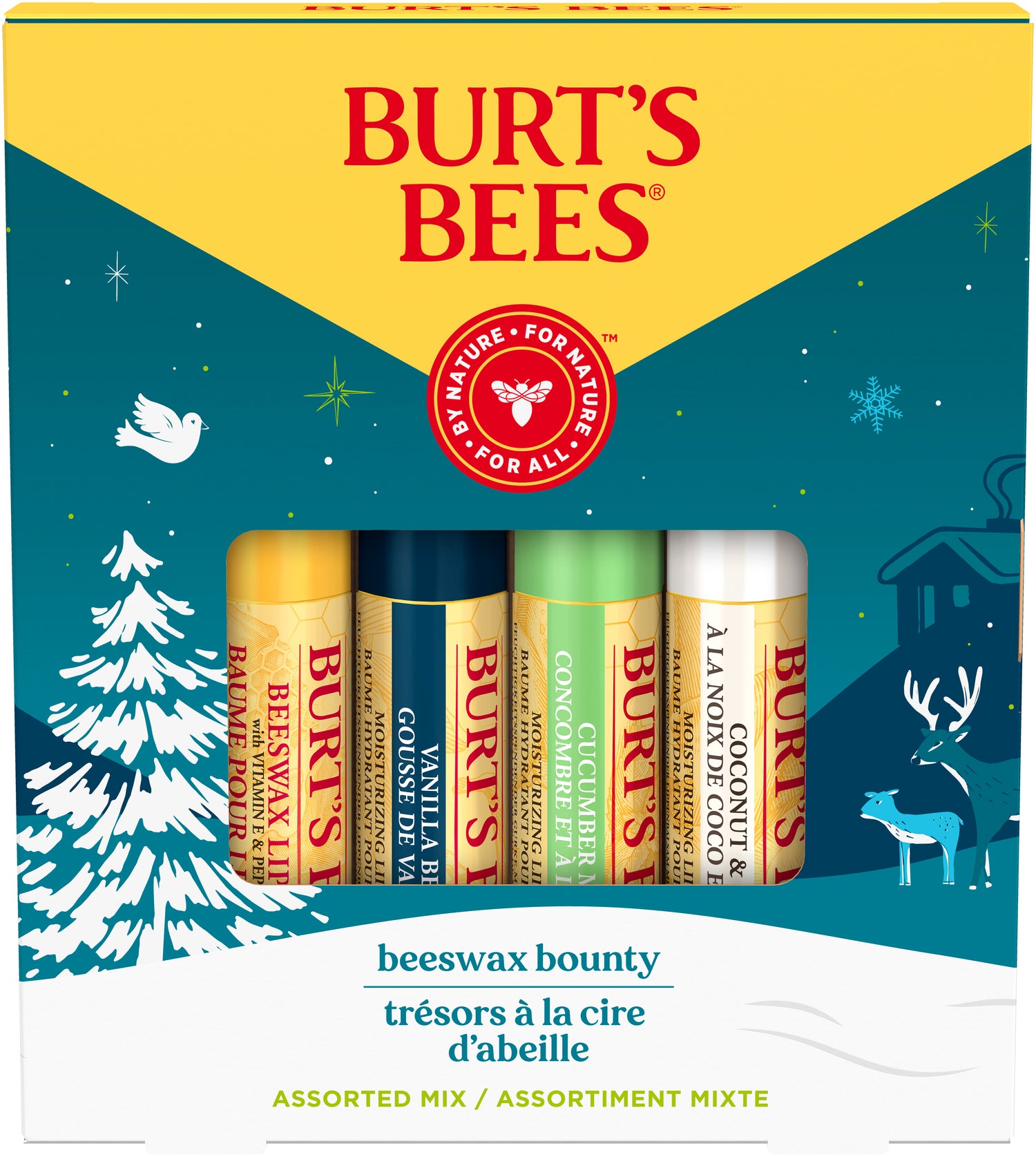 Burts Bees - Lip Balm Gift Set Assorted 4 Pack