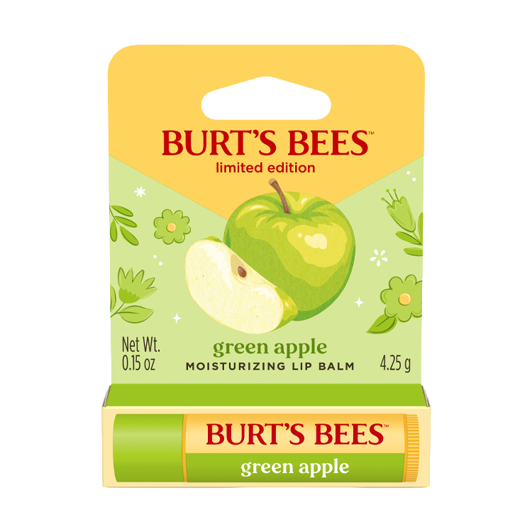 Burts Bees Green Apple Moisturizing Lip Balm .15oz