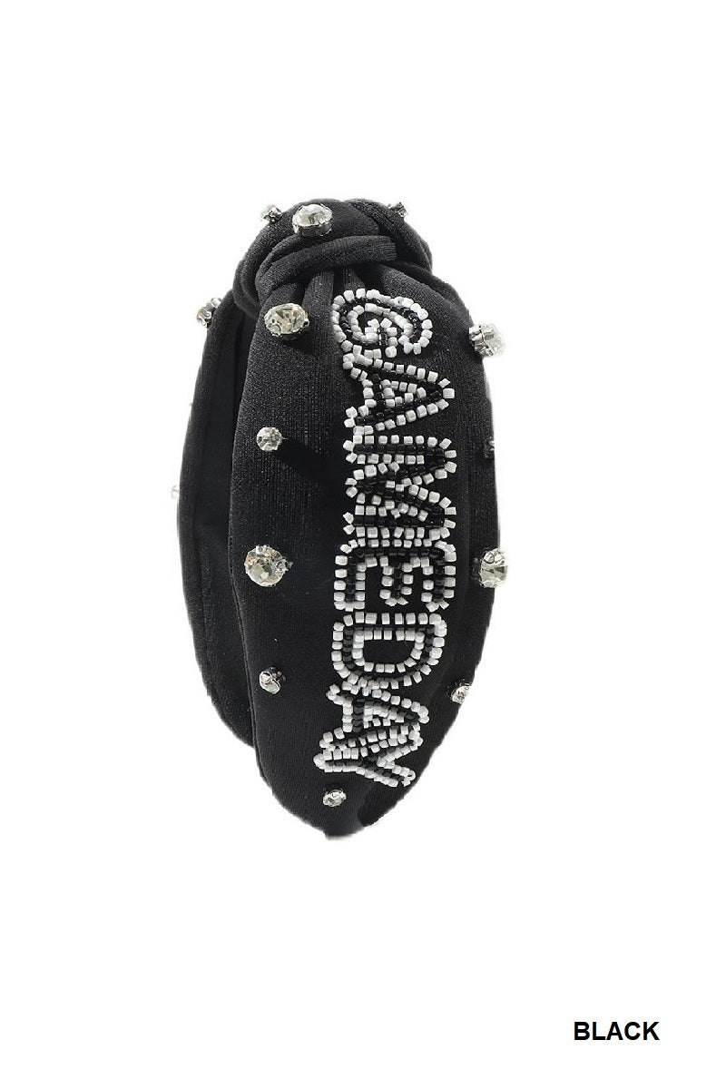 Game Day Headband Rhinestone - Black PinkPro Beauty Supply