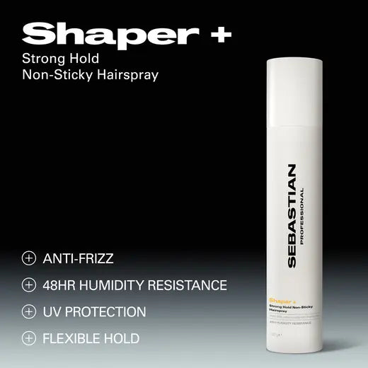 Sebastian Professional Shaper Plus+ | Strong Hold Non-Sticky Hairspray VOC 50% 1.5 oz.