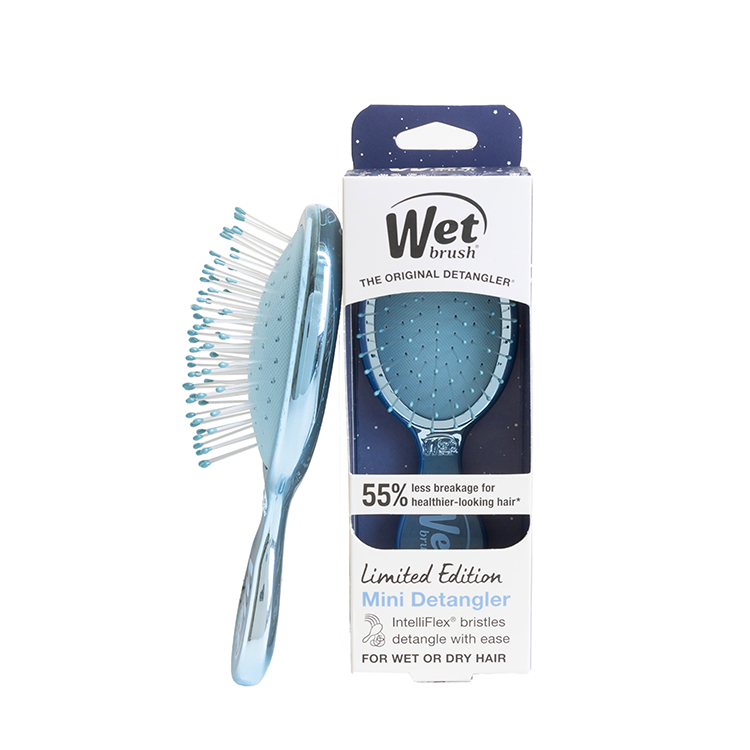 Wet Brush Festive Finish Mini Detangler – Blue
