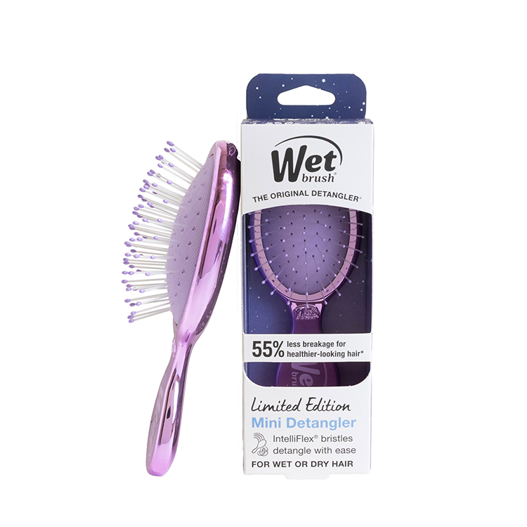 Wet Brush Festive Finish Mini Detangler – Purple