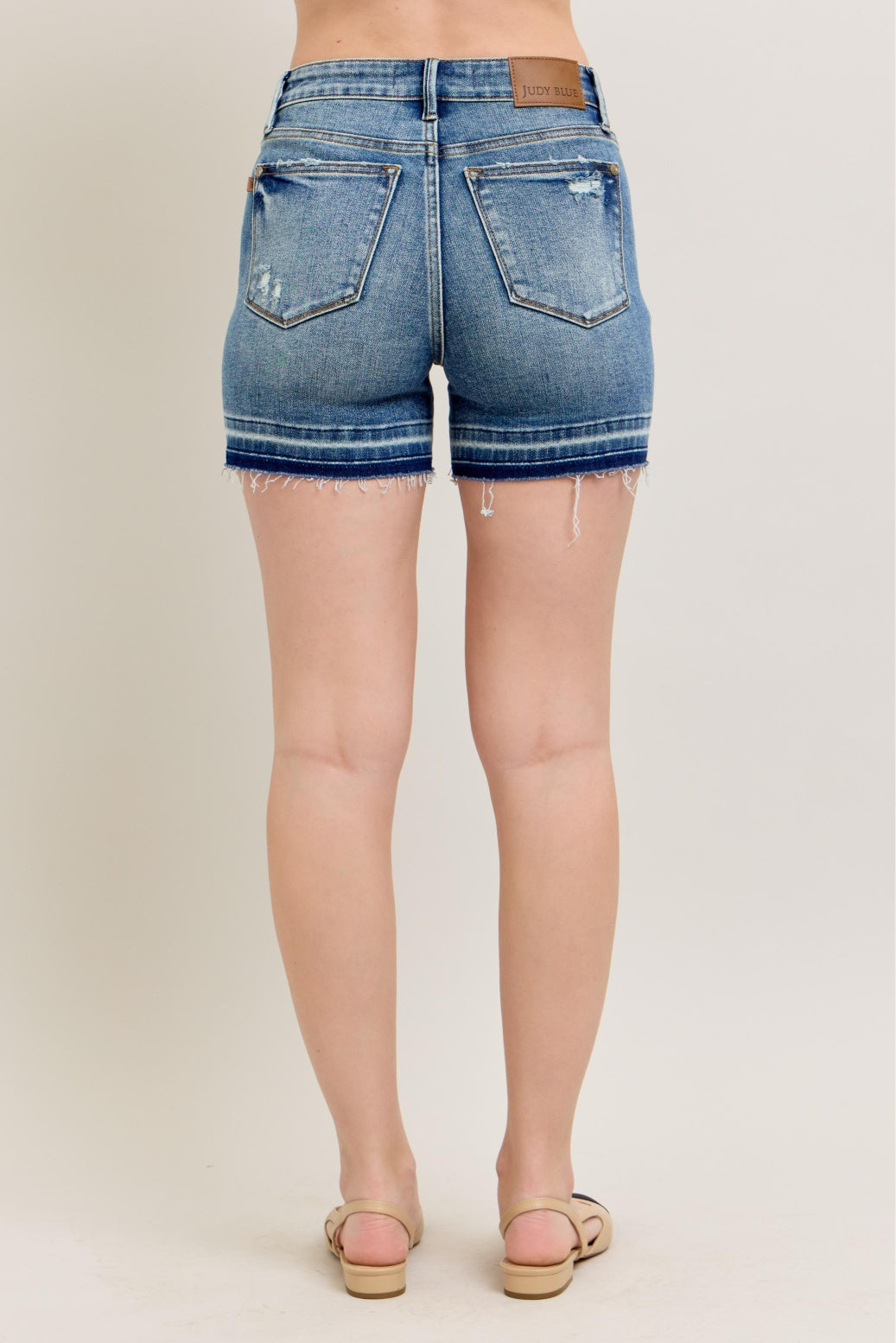 Judy Blue Tummy Control Vintage Shorts - Mid-Rise Release Hem - PinkPro Beauty Supply
