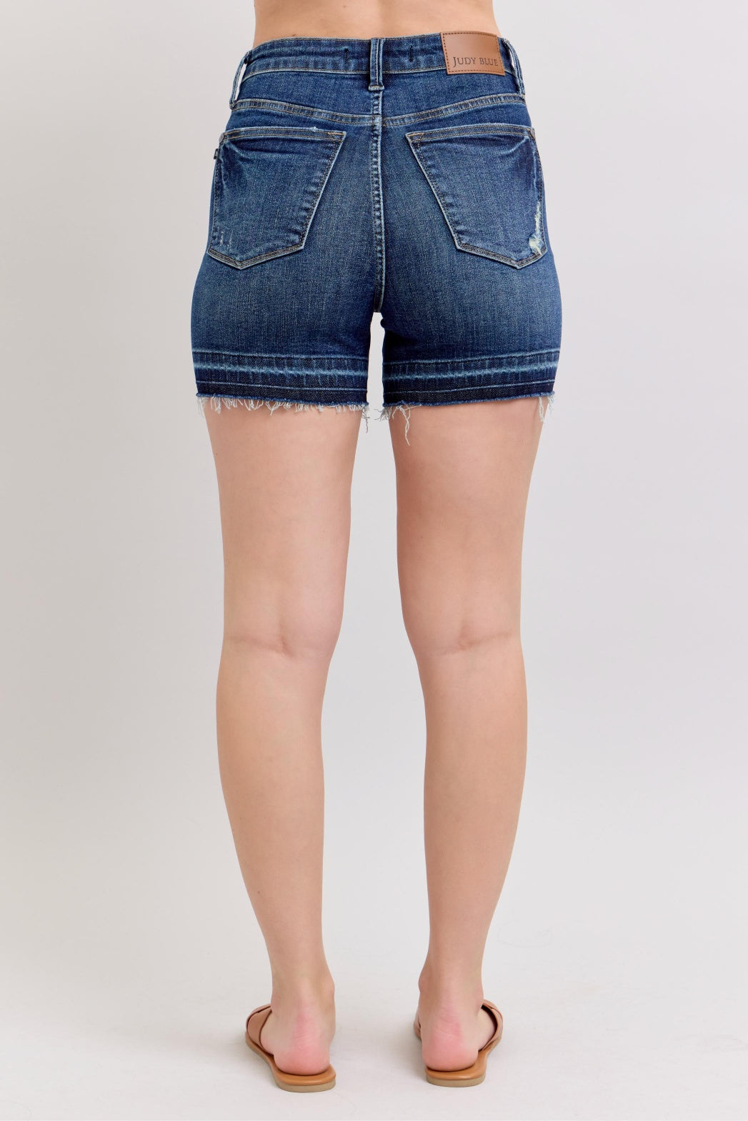 Judy Blue High Waist Tummy Control Destroyed Shorts with Release Hem - PinkPro Beauty Supply