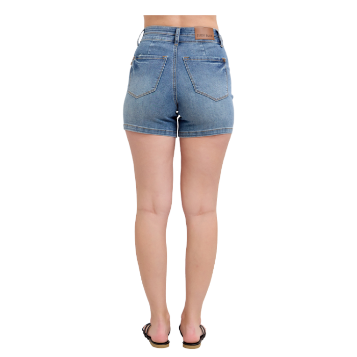 Judy Blue Shorts Tummy Control High Waist - Double Waistband - PinkPro Beauty Supply