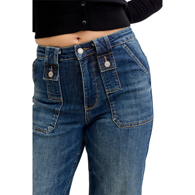 Judy Blue Crop High Wasted Utility Wide