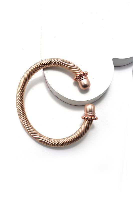 Metal Cable Cuff Bracelet