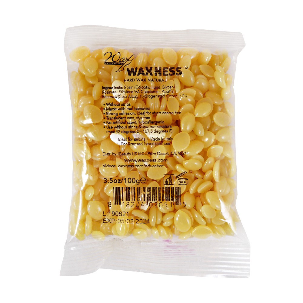 Waxness Film Hard Wax Beads Natural Size 3.5 oz / 100 g