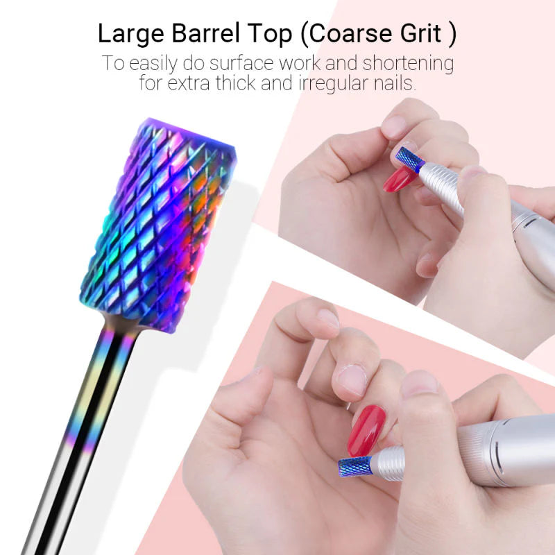 MelodySusie Tungsten/Diamond Carbide Nail Drill Bits Set (7 pieces) - PinkPro Beauty Supply