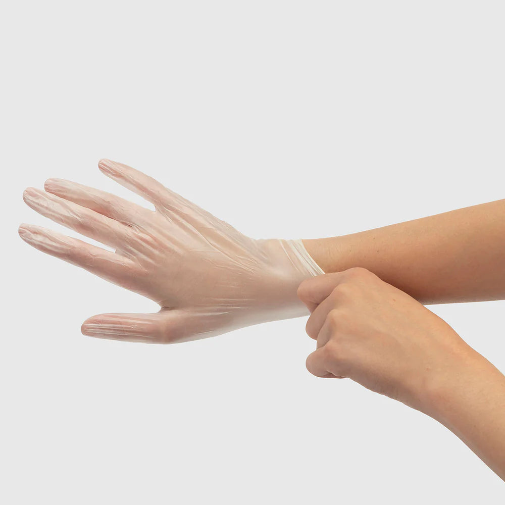 Guantes de vinilo desechables sin polvo Diane de 100 unidades