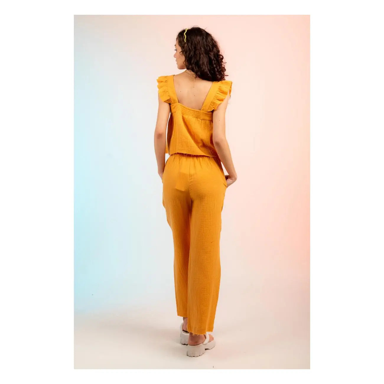 2-Piece Set Gauze Yellow PinkPro Beauty Supply