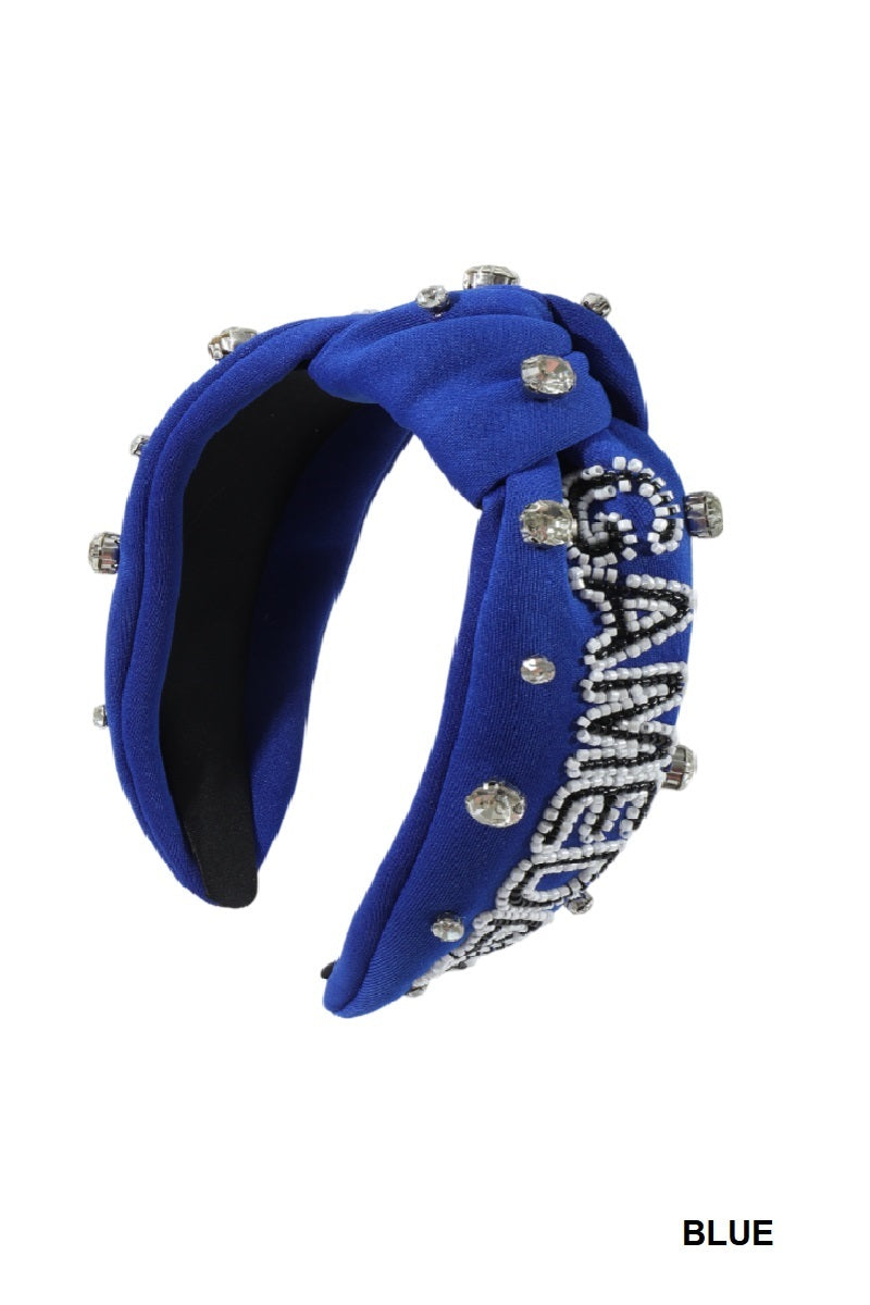 Game Day Headband Rhinestone - Blue PinkPro Beauty Supply