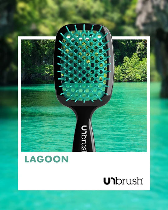 UNbrush Detangling Regular Hair Brush - Lagoon