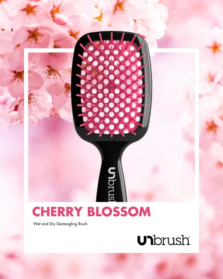 UNbrush Detangling Regular Hair Brush -Cherry Blossom