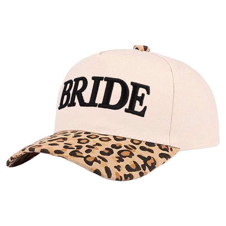 Zenana Cap Two Tone Leopard Bride