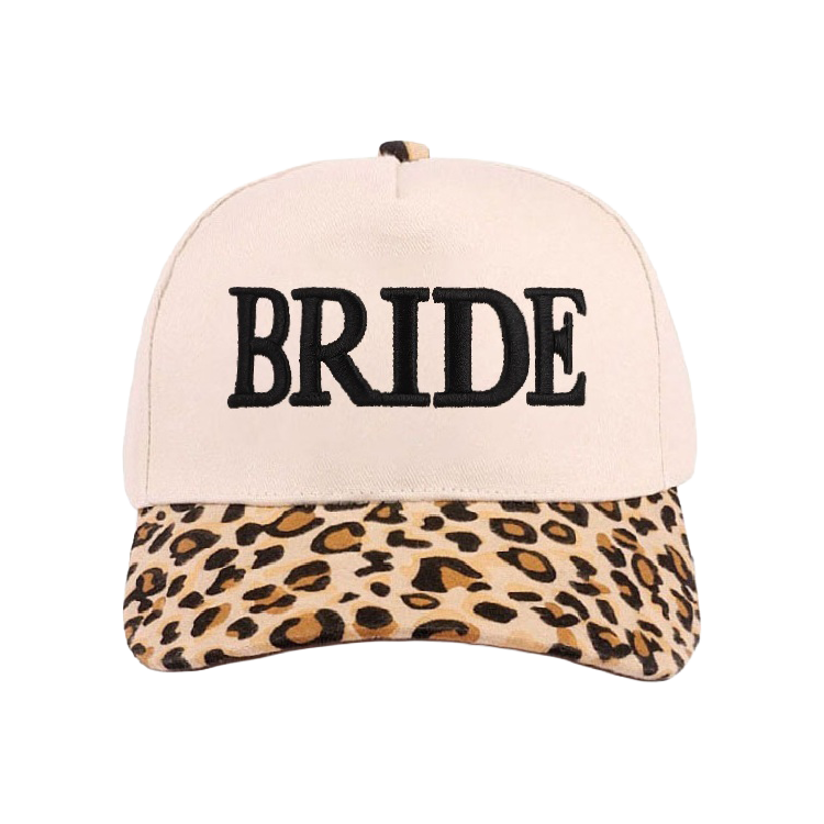 Zenana Cap Two Tone Leopard Bride