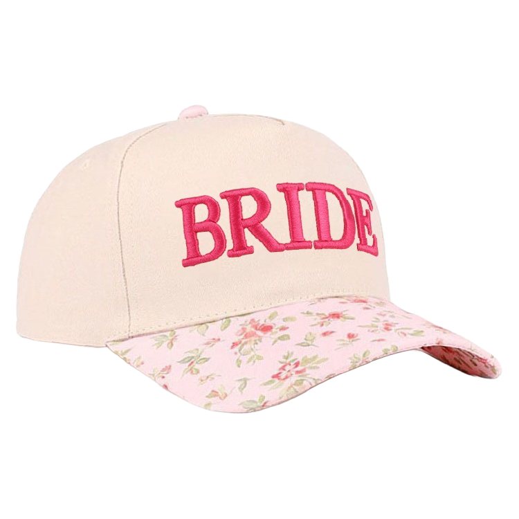 Zenana Cap Two Tone Floral Bride