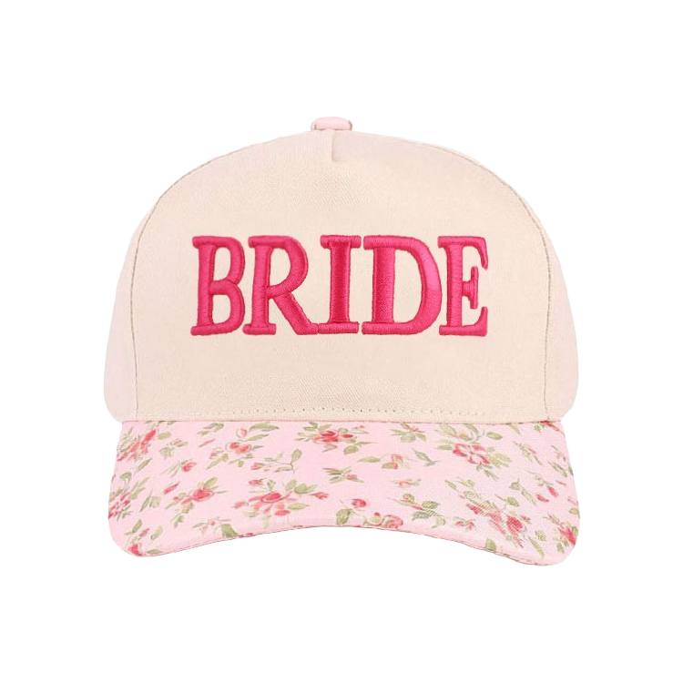 Zenana Cap Two Tone Floral Bride