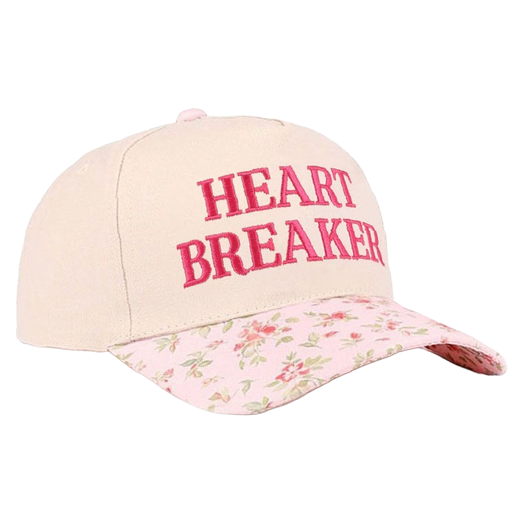 Zenana Cap Two Tone Heart Breaker Floral