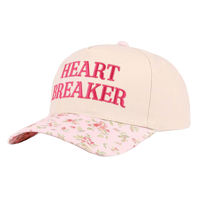 Zenana Cap Two Tone Heart Breaker Floral