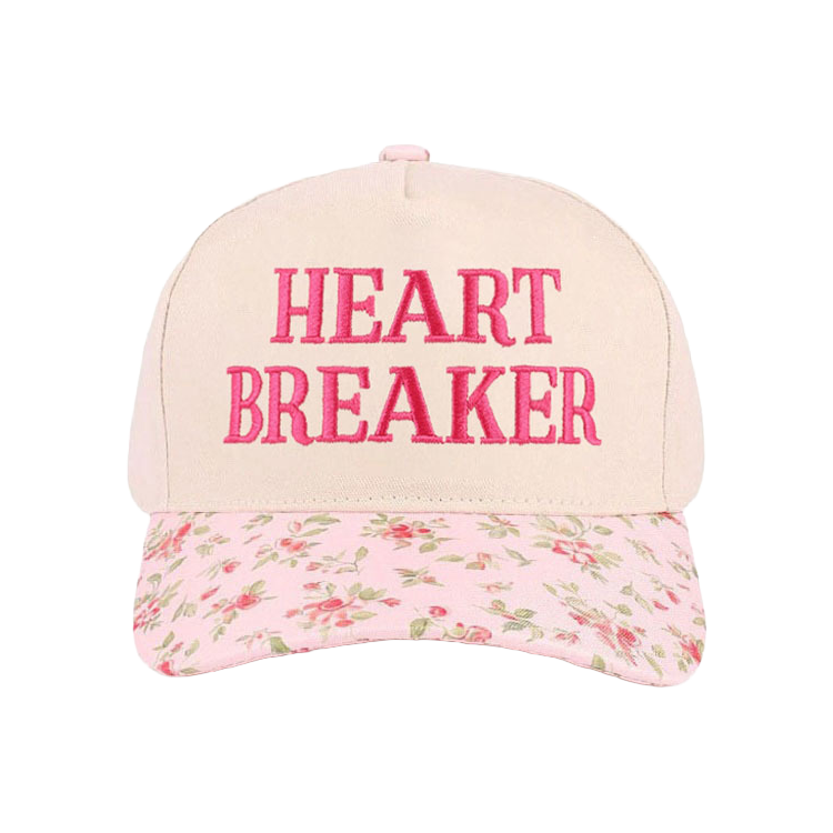 Zenana Cap Two Tone Heart Breaker Floral