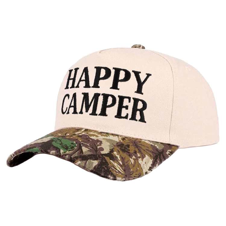 Zenana Cap Two Tone Happy Camper Camo