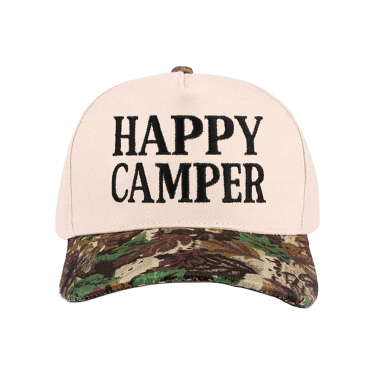 Zenana Cap Two Tone Happy Camper Camo