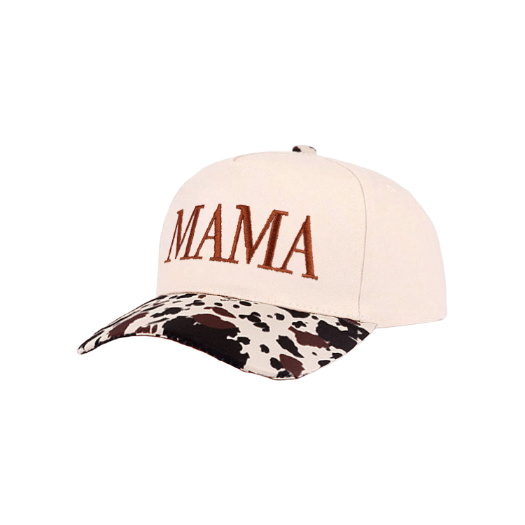 Zenana Cap Two Tone Cow Print - Mama
