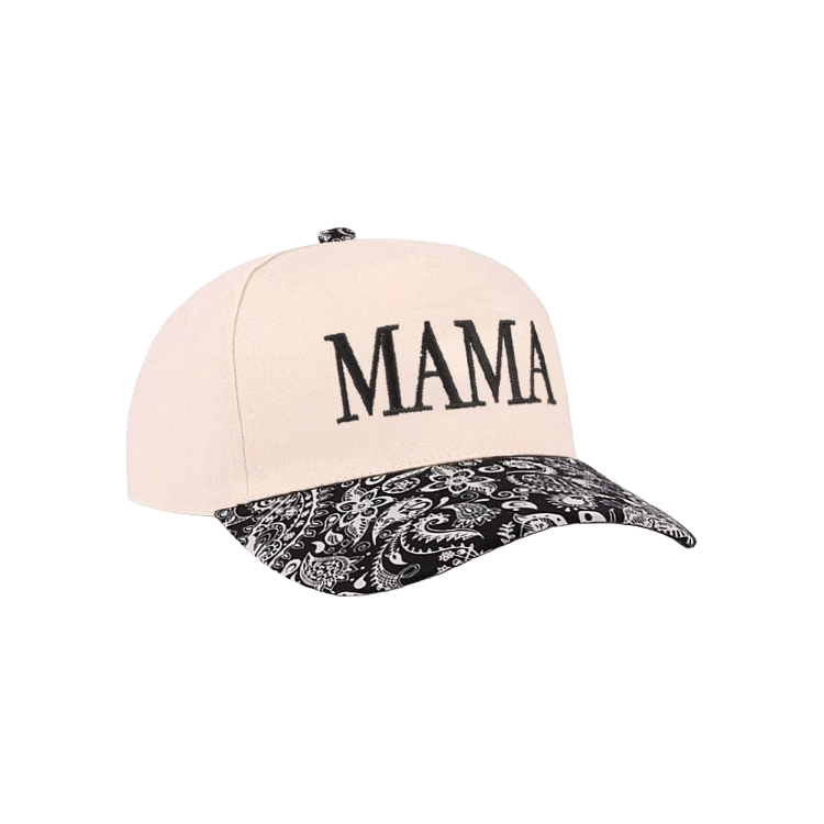 Zenana Cap Two Tone Paisley Print - Mama