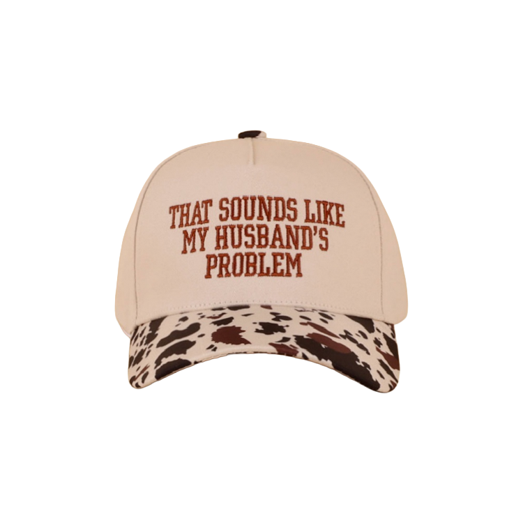 Zenana Cap Two Tone Cow Print - Two Tone That Sounds like my Husband's Problem