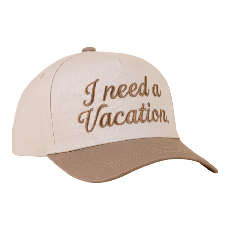 Zenana Cap Two Tone - I need a Vacation