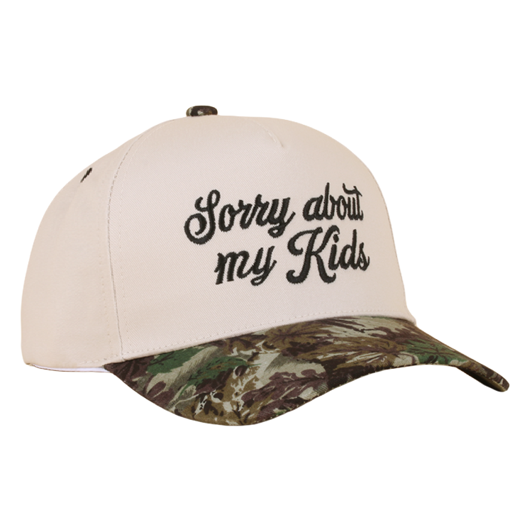 Zenana Cap Two Tone Camo Print - Sorry about my Kids