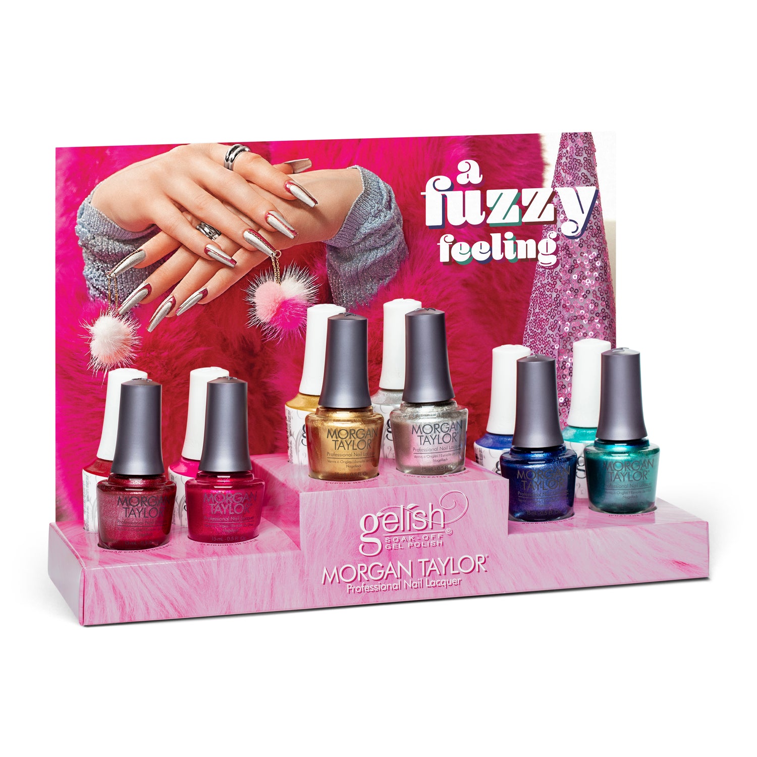 Gelish/Morgan Taylor A Fuzzy Feeling Collection 12 Piece Mixed Display