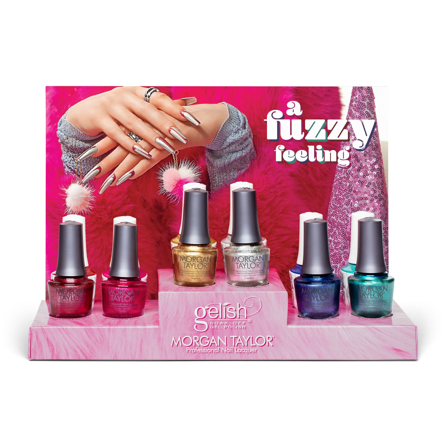 Gelish/Morgan Taylor A Fuzzy Feeling Collection 12 Piece Mixed Display