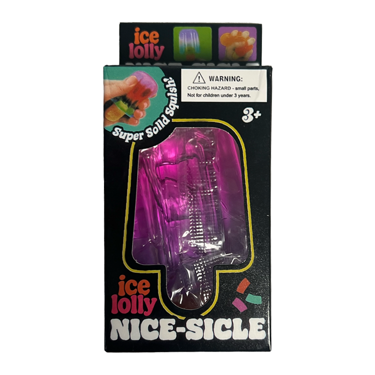 Squishy Popsicle Stress Relief - Pink/Purple 1 Pack
