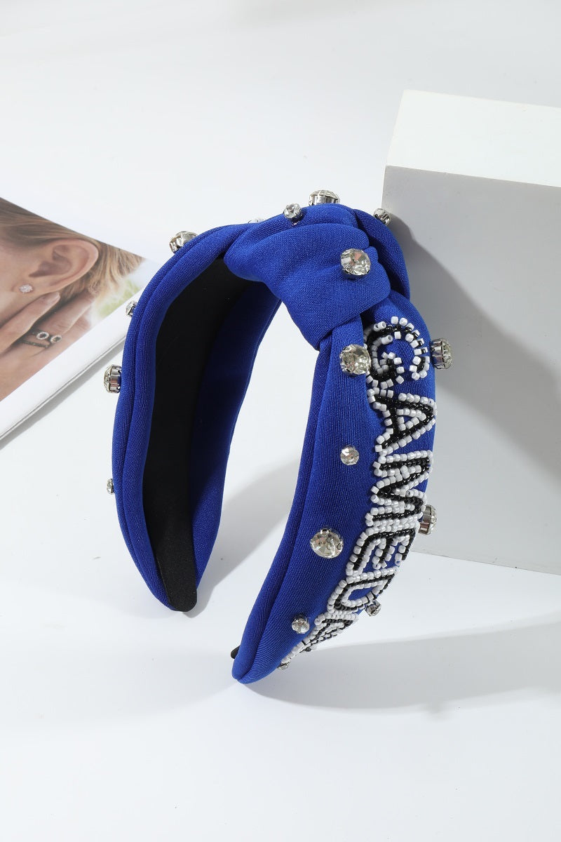 Game Day Headband Rhinestone - Blue PinkPro Beauty Supply