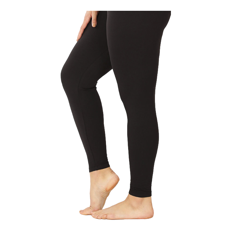 Zenana Plus Size Leggings Full Length Microfiber - Black
