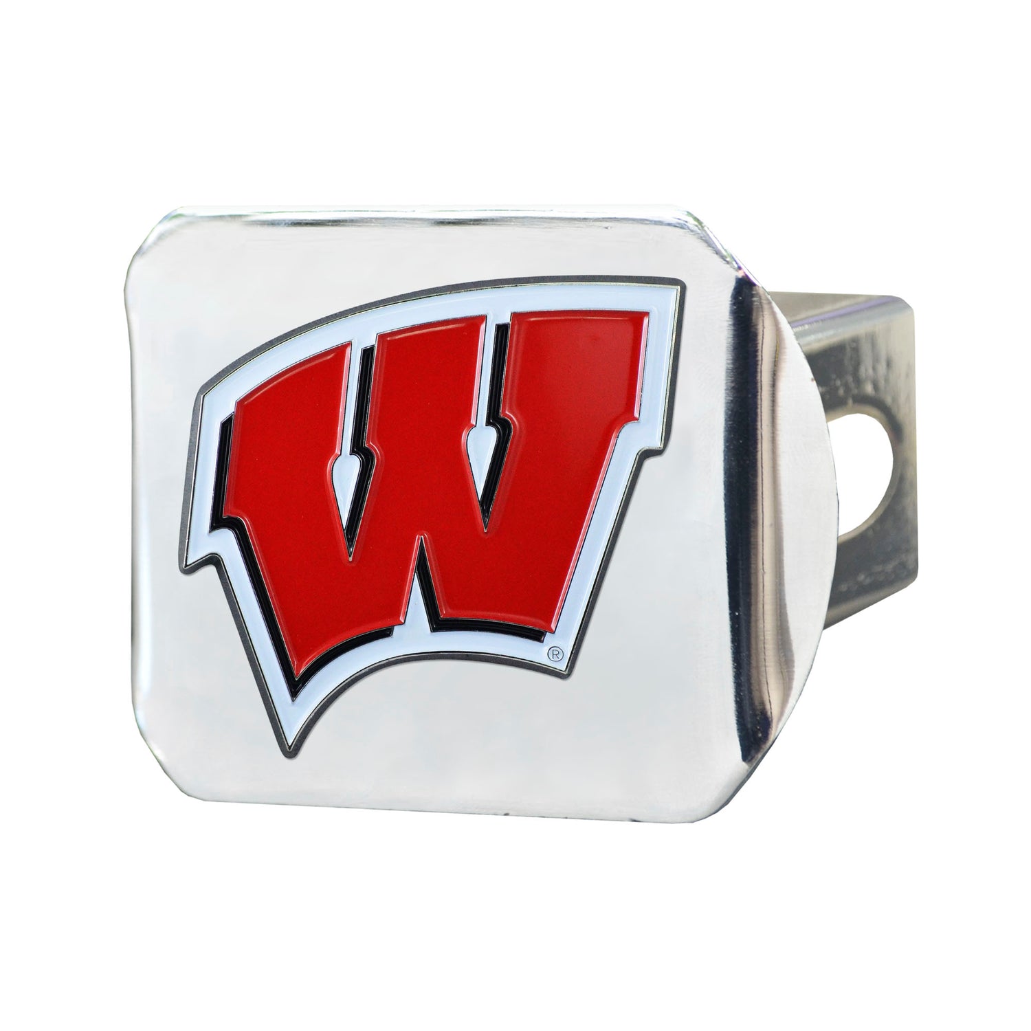 Fanmats Wisconsin Badgers Color Hitch Cover - Chrome Fanmats